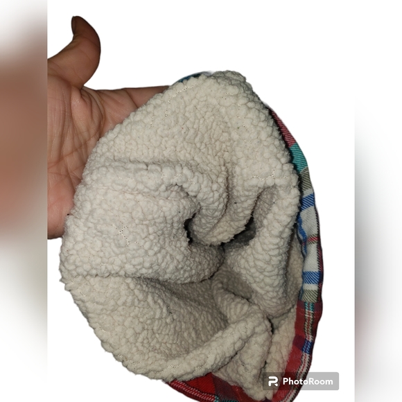 2 Pairs Lands End Sherpa Lines Flannel Tie Waist Pants Size XL - Picture 3 of 4